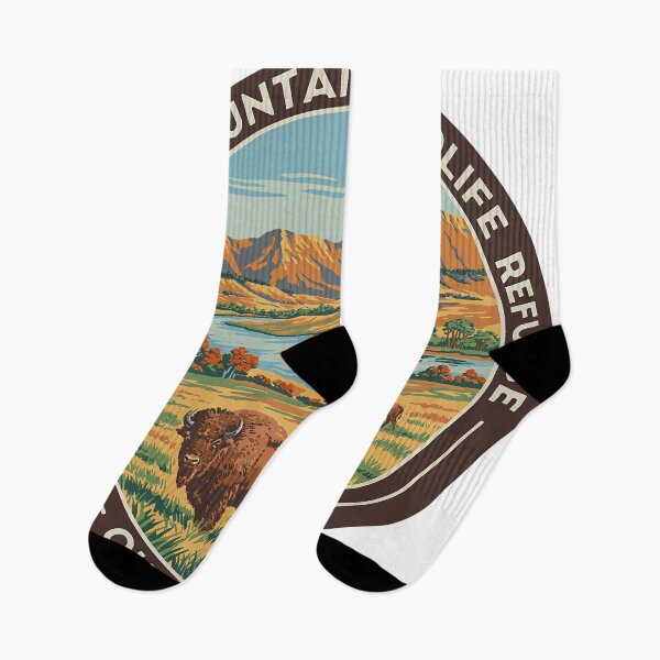 Item preview, Wichita Mountains Wildlife Refuge Oklahoma - Scenic Nature Travel Poster USA designed and sold by inkNext.