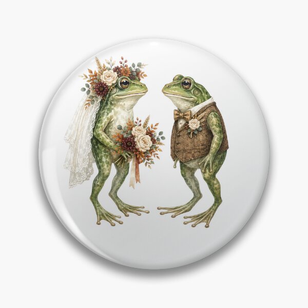 Item preview, Frog Wedding Couple Art designed and sold by Roy & Tiffany.