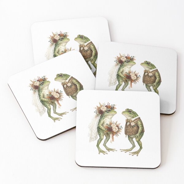 Item preview, Frog Wedding Couple Art designed and sold by Roy & Tiffany.