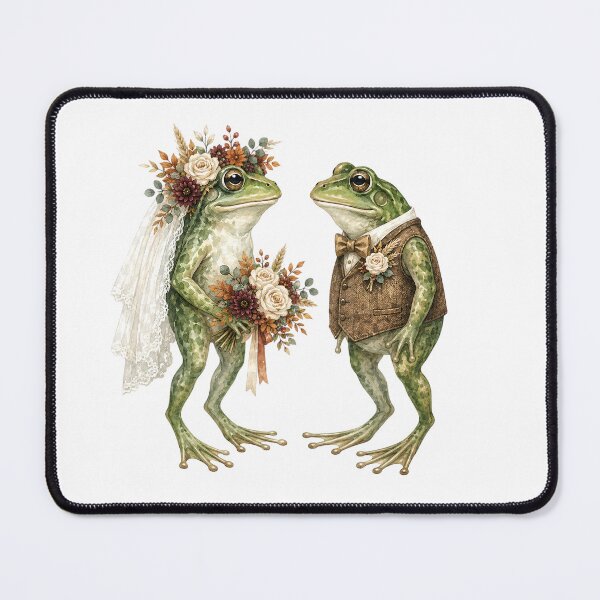Item preview, Frog Wedding Couple Art designed and sold by Roy & Tiffany.