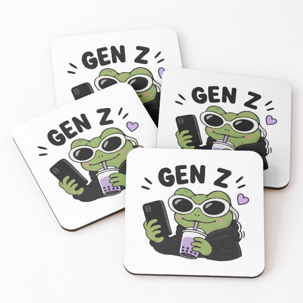 Item preview, Gen Z Frog With Boba Kawaii Funny Meme Aesthetic designed and sold by VectorForge Studio.