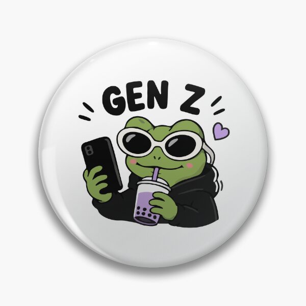 Item preview, Gen Z Frog With Boba Kawaii Funny Meme Aesthetic designed and sold by VectorForge Studio.