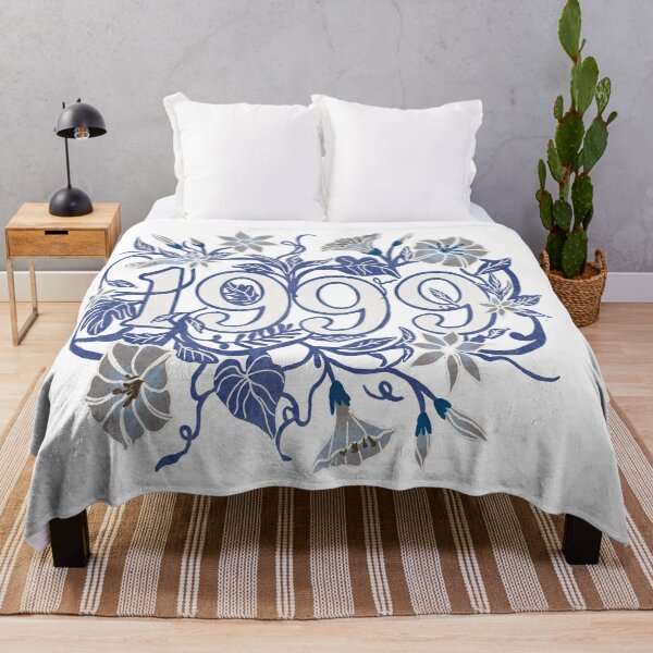 Item preview, Vintage 1999 Art Nouveau Blue Botanical Floral designed and sold by altastudio.
