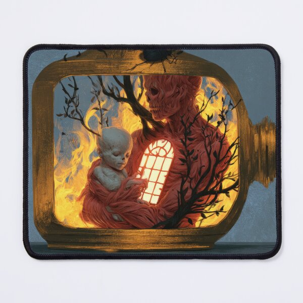 Item preview, “Homunculus in the Furnace of Rebirth” — Surreal Anatomical Horror Illustration designed and sold by JaimeLikes.