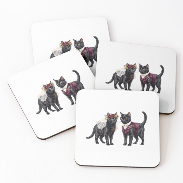 Item preview, Black Cat Wedding Couple designed and sold by Roy & Tiffany.