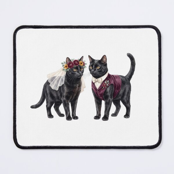Item preview, Black Cat Wedding Couple designed and sold by Roy & Tiffany.