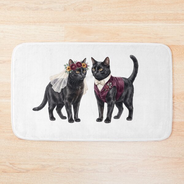Item preview, Black Cat Wedding Couple designed and sold by Roy & Tiffany.