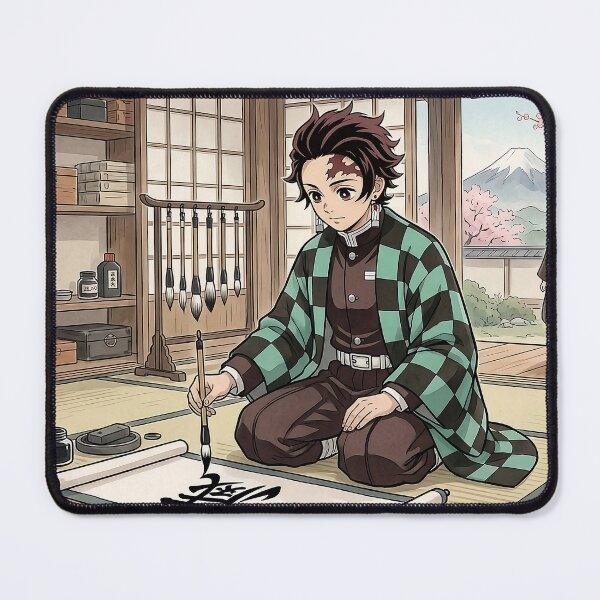 Item preview, Tanjiro Kamado: The Art of Calligraphy and the Family Bond designed and sold by StyleArtStudio.