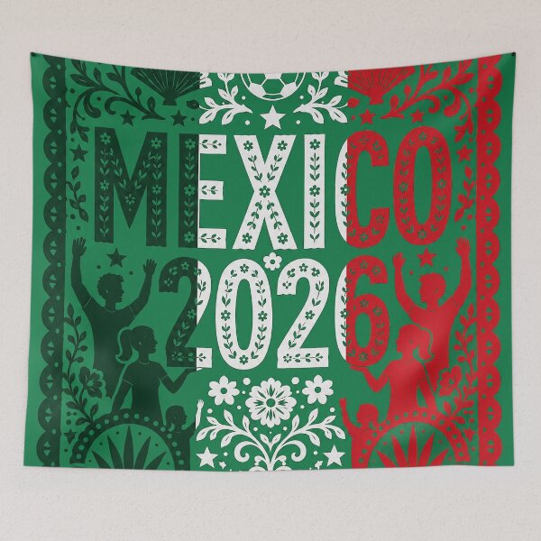 Item preview, Mexico 2026 Papel Picado Soccer designed and sold by rygenr8.