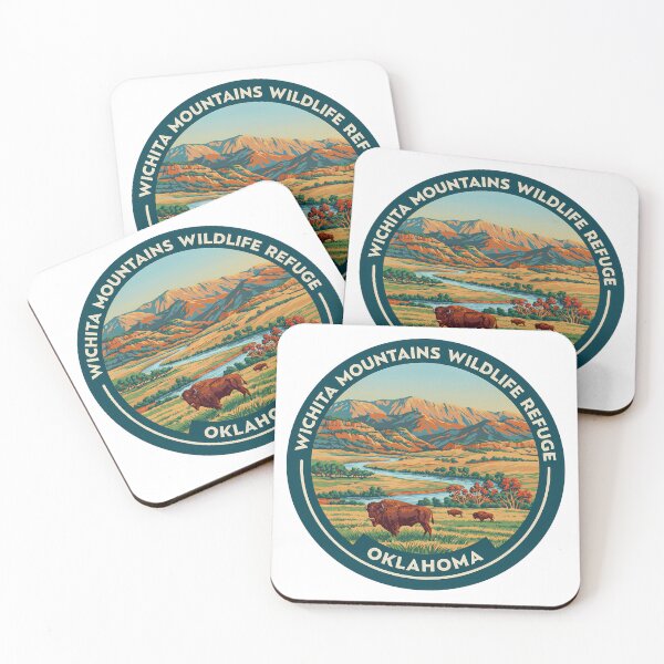 Item preview, Wichita Mountains Wildlife Refuge Oklahoma - Scenic Nature Travel Poster USA designed and sold by inkNext.