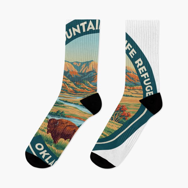 Item preview, Wichita Mountains Wildlife Refuge Oklahoma - Scenic Nature Travel Poster USA designed and sold by inkNext.