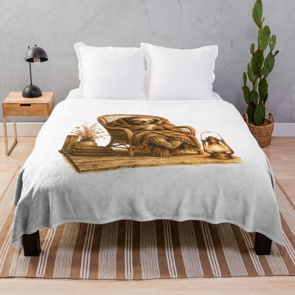 Item preview, Hygge Sloth Wicker Chair Cozy Blanket Tea Time designed and sold by AQUILAKREO.