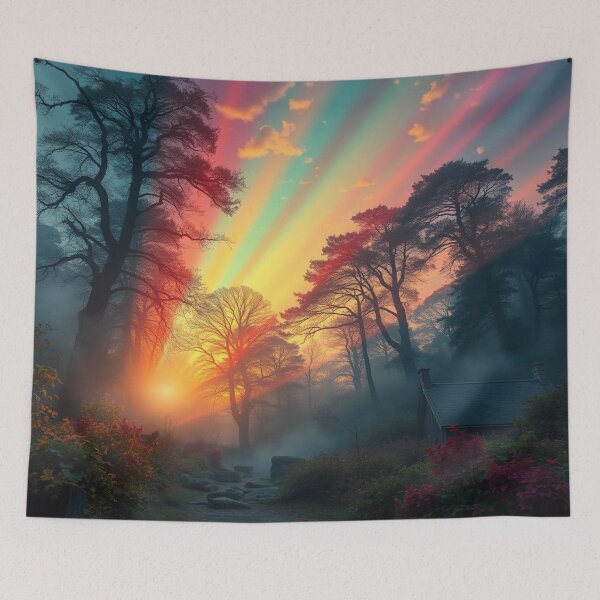 Item preview, Forest‑Sunrise Magic – Mist Light Glow designed and sold by FotoworldEdel.