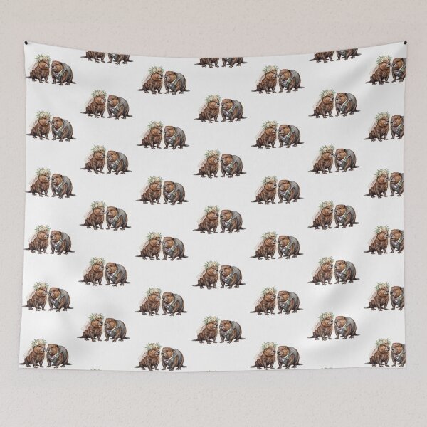 Item preview, Beaver Wedding Couple Art designed and sold by Roy & Tiffany.