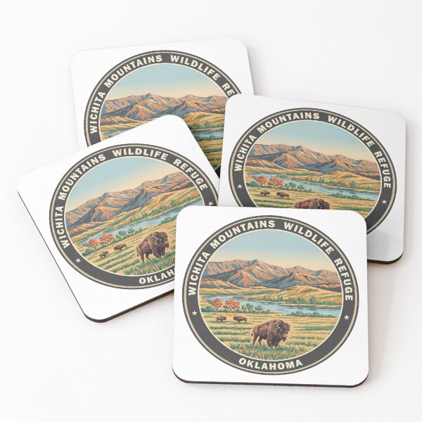 Item preview, Wichita Mountains Wildlife Refuge Oklahoma - Scenic Nature Travel Poster USA designed and sold by inkNext.