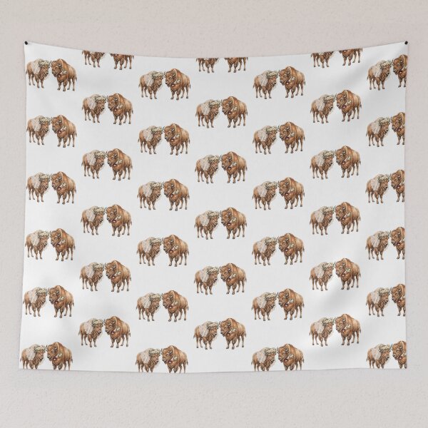 Item preview, Bison Wedding Couple Art designed and sold by Roy & Tiffany.