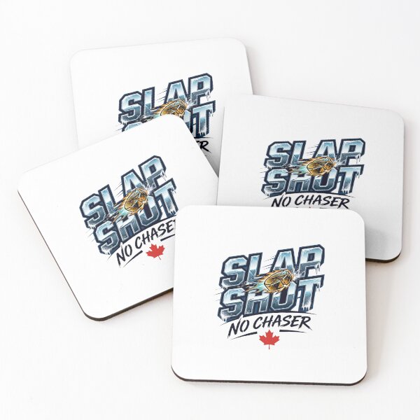 Item preview, Slap Shot No Chaser — Funny Canadian Hockey T-Shirt | Bold Hockey Graphic Tee designed and sold by Canadian Spirit.