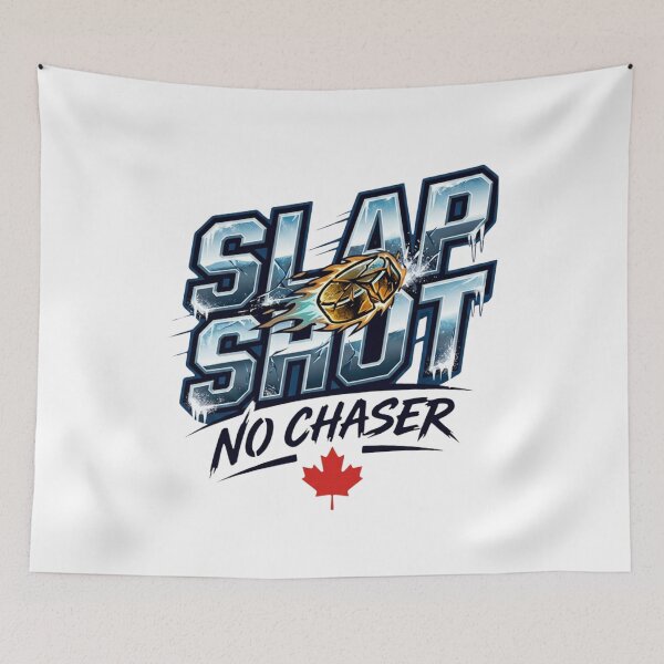 Item preview, Slap Shot No Chaser — Funny Canadian Hockey T-Shirt | Bold Hockey Graphic Tee designed and sold by Canadian Spirit.