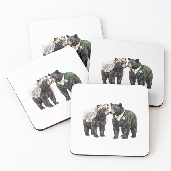Item preview, Black Bear Wedding Couple designed and sold by Roy & Tiffany.