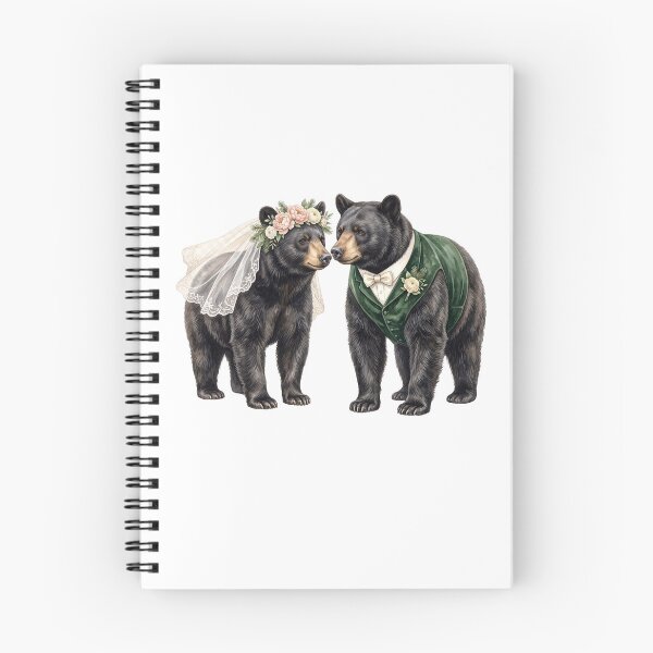Item preview, Black Bear Wedding Couple designed and sold by Tiffany Roy.