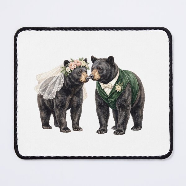 Item preview, Black Bear Wedding Couple designed and sold by Roy & Tiffany.