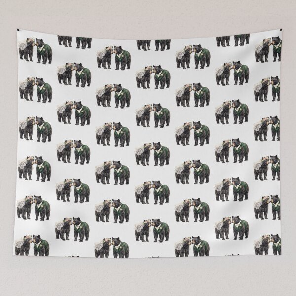 Item preview, Black Bear Wedding Couple designed and sold by Roy & Tiffany.