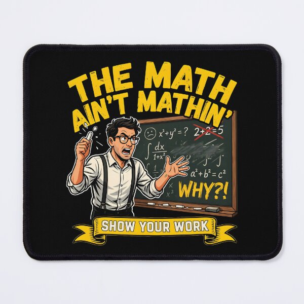 Item preview, The Math Ain't Mathin Show Your Work Mathematics Joke designed and sold by Redgiant87x.