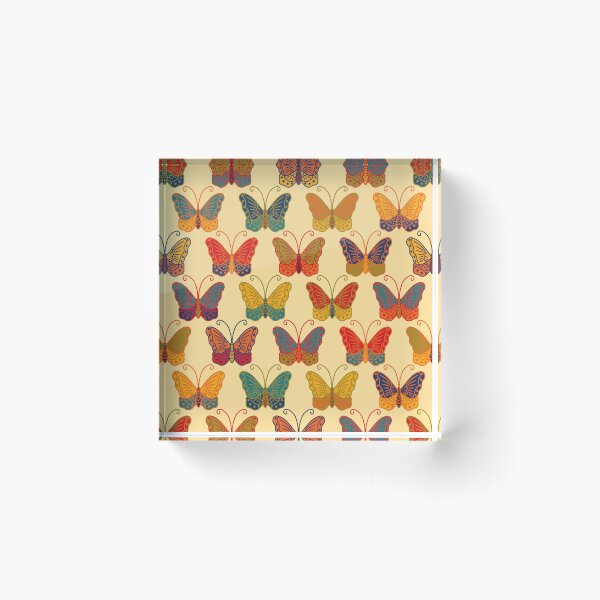 Artikelvorschau, 70s Retro Butterfly Pattern Earthy Boho Whimsical entworfen und verkauft von chriswo-design.