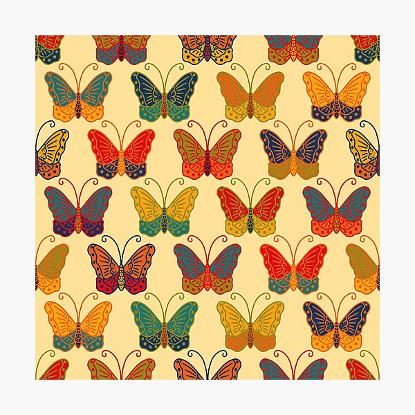 Item preview, 70s Retro Butterfly Pattern Earthy Boho Whimsical designed and sold by chriswo-design.