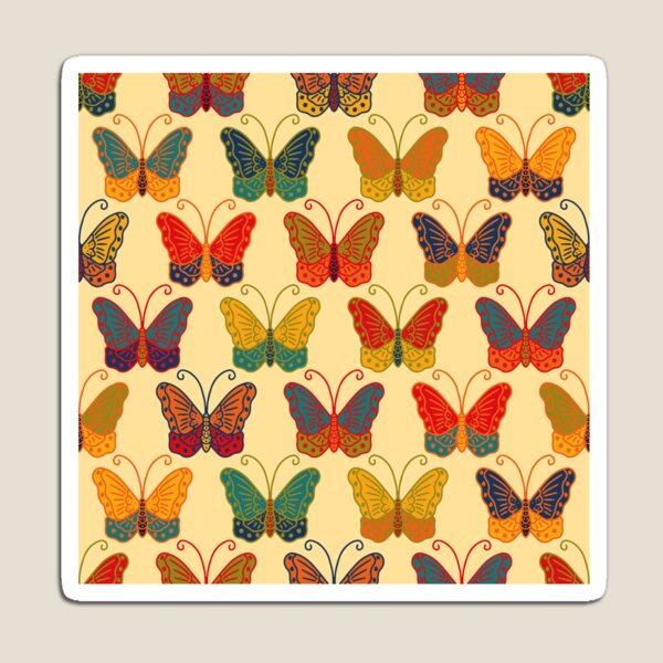 Item preview, 70s Retro Butterfly Pattern Earthy Boho Whimsical designed and sold by chriswo-design.