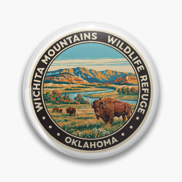 Item preview, Wichita Mountains Wildlife Refuge Oklahoma - Scenic Nature Travel Poster USA designed and sold by inkNext.