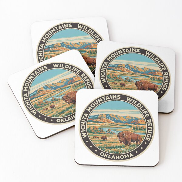 Item preview, Wichita Mountains Wildlife Refuge Oklahoma - Scenic Nature Travel Poster USA designed and sold by inkNext.