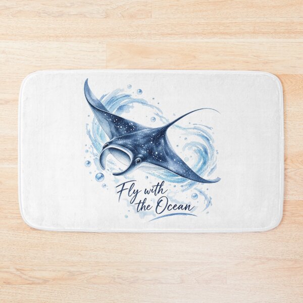 Item preview, Fly with the Ocean – Manta Ray Watercolor Ocean Aesthetic designed and sold by ColorNest Designs.