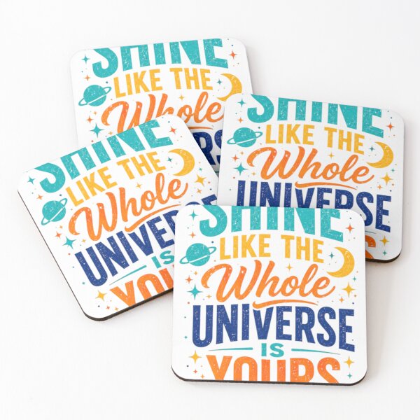 Item preview, Shine Like the Whole Universe Is Yours | Cosmic Inspirational Quote | Space Typography designed and sold by CreativeNest Prints.