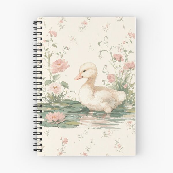 Item preview, Playful Goose Splashing in Lily Pond Watercolor designed and sold by GoodOldPrints4.