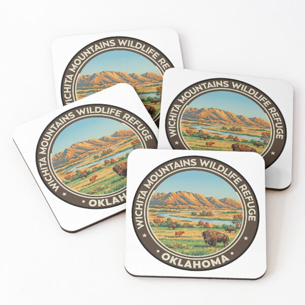 Item preview, Wichita Mountains Wildlife Refuge Oklahoma - Scenic Nature Travel Poster USA designed and sold by inkNext.