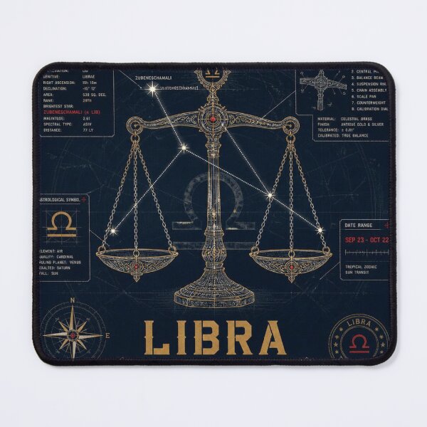 Item preview, Libra Zodiac Blueprint Art | Astral Technical Illustration designed and sold by SunnyDesign82.