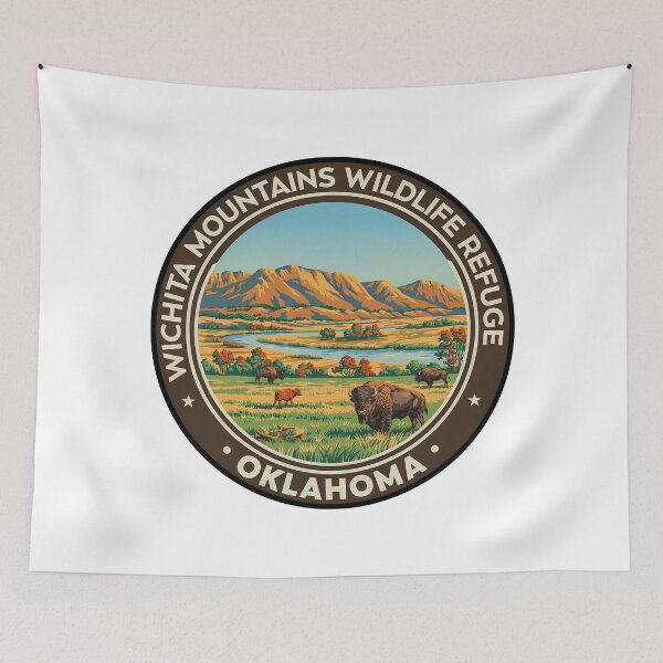 Item preview, Wichita Mountains Wildlife Refuge Oklahoma - Scenic Nature Travel Poster USA designed and sold by inkNext.
