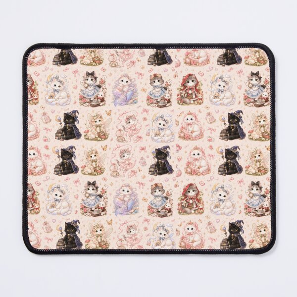 Item preview, Cute Pastel Kitty Fairy Tale Pattern designed and sold by sara747.