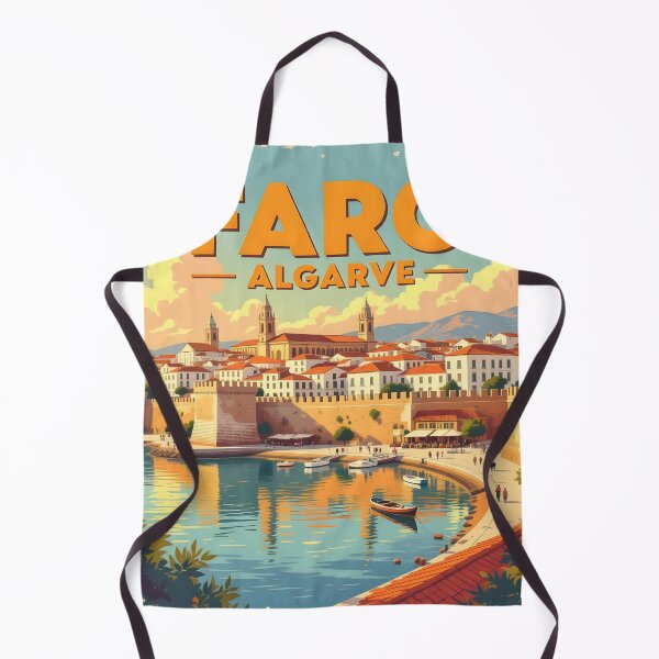 Item preview, Faro, Algarve, Portugal: Vintage-Style Painterly Travel Poster designed and sold by LSVart.