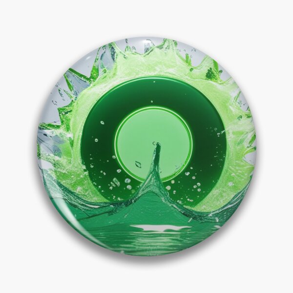 Item preview, Neon Green Water Splash with Colorful Crystal Gems. designed and sold by fbtrisha.