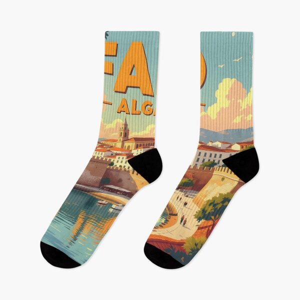 Item preview, Faro, Algarve, Portugal: Vintage-Style Painterly Travel Poster designed and sold by LSVart.