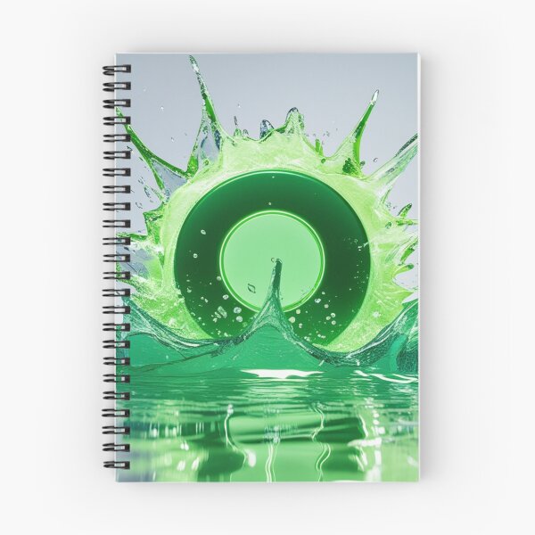 Item preview, Neon Green Water Splash with Colorful Crystal Gems. designed and sold by fbtrisha.