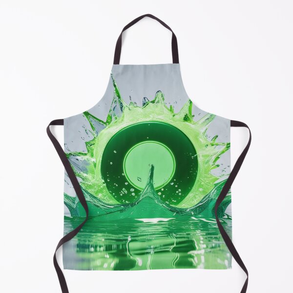 Item preview, Neon Green Water Splash with Colorful Crystal Gems. designed and sold by fbtrisha.