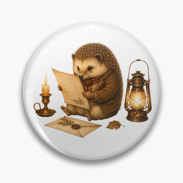 Item preview, Vintage Hedgehog Wax Seal Letter Dark Academia Mail designed and sold by AQUILAKREO.