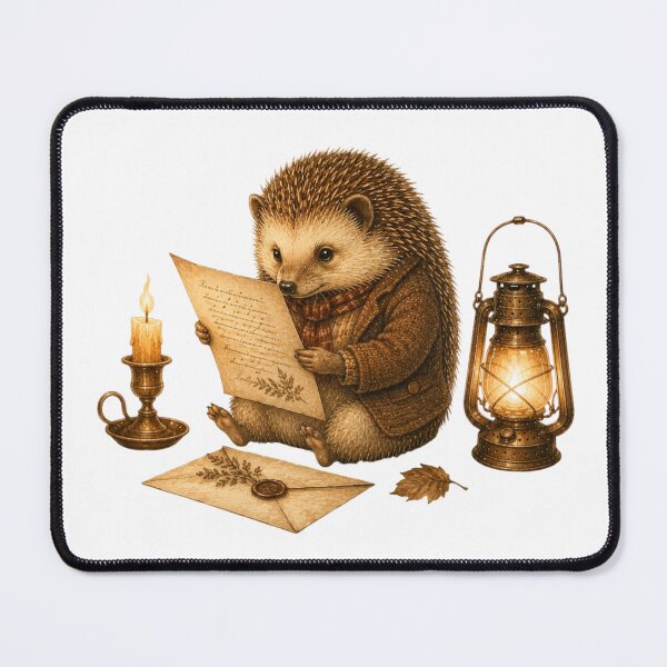 Item preview, Vintage Hedgehog Wax Seal Letter Dark Academia Mail designed and sold by AQUILAKREO.