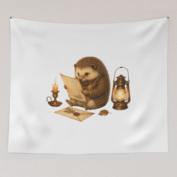 Item preview, Vintage Hedgehog Wax Seal Letter Dark Academia Mail designed and sold by AQUILAKREO.