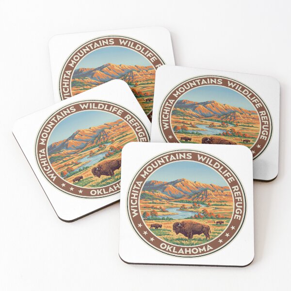 Item preview, Wichita Mountains Wildlife Refuge Oklahoma - Scenic Nature Travel Poster USA designed and sold by inkNext.