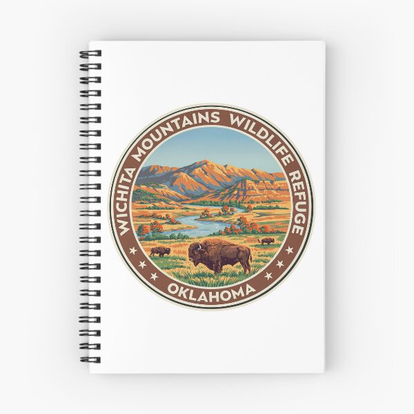 Item preview, Wichita Mountains Wildlife Refuge Oklahoma - Scenic Nature Travel Poster USA designed and sold by inkNext.