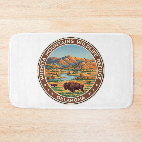Item preview, Wichita Mountains Wildlife Refuge Oklahoma - Scenic Nature Travel Poster USA designed and sold by inkNext.
